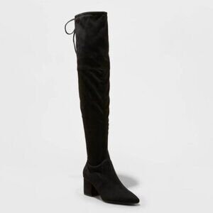 Over-The-Knee OTK Tall Dress Boots, Black - A New Day Greta - Size 7
